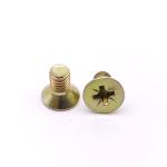 Yellow Zinc Type Z Steel Machine Screws Stainless Steel Flat Head Phillips