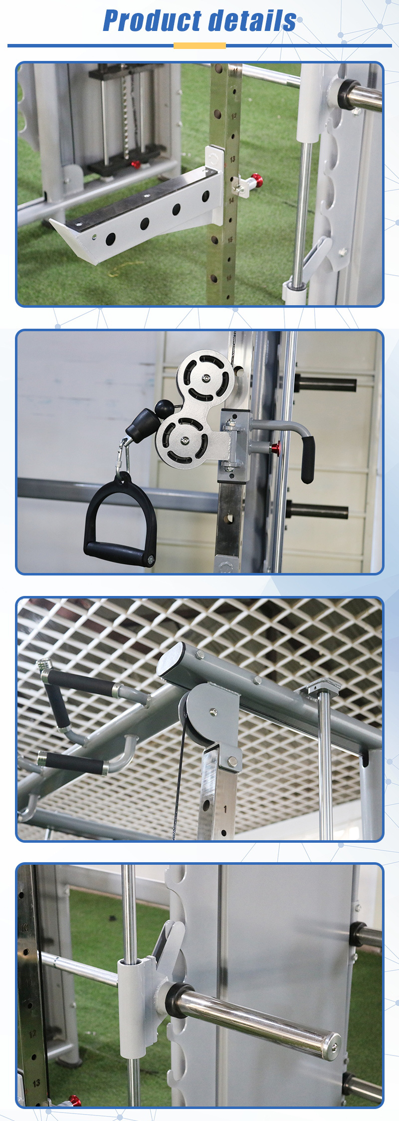 Commercial Gym Multi-Function Cable Crossover Zero Gravity Smith Machine