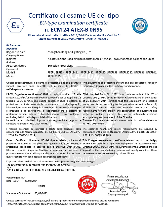 Atex Rated Explosion Proof Lighting Fixtures Class 1 Division 1 OEM