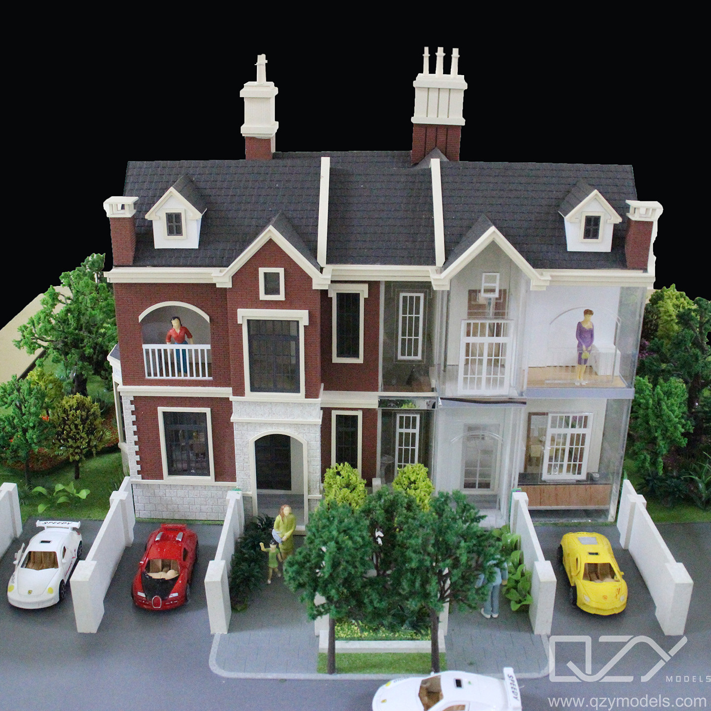 House Interior Architectural Maquette Model 1/25 Oak Forest Villas ODM