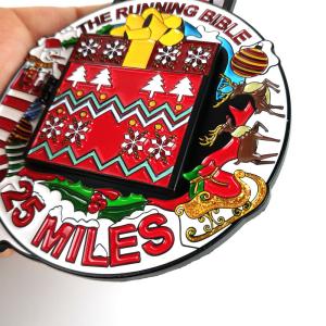 China Personalized Christmas Medal | Santa Running Medal wholesale