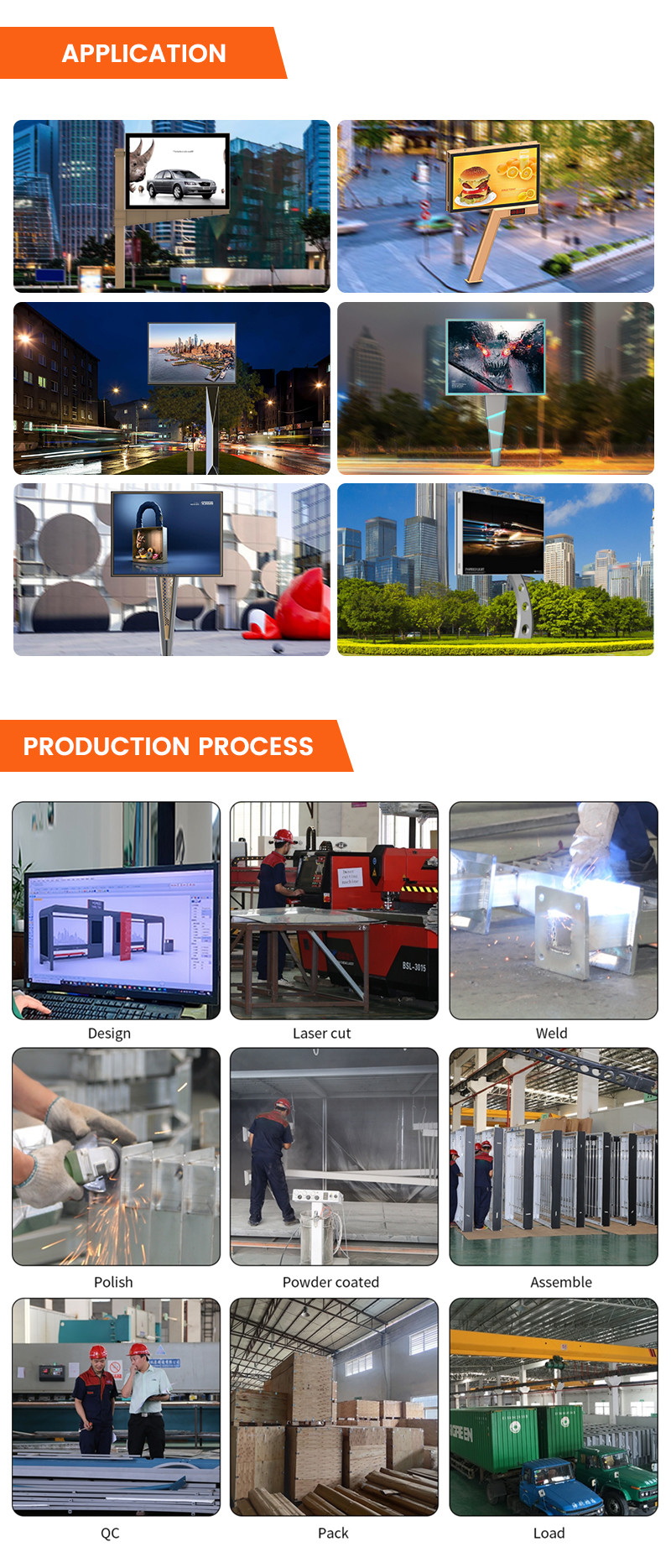 Custom High end design 8000nits P6 IP65 led digital double sided display screen billboard outdoor advertising
