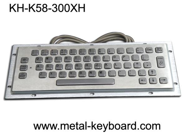 Waterproof Vandalproof Industrial Metal Keyboard Stainless Steel Customized