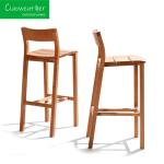 Solid Wood Beach Bar Outdoor Waterproof Leisure Wood Bar Stool Furniture High