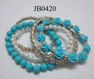 China colourful beaded bracelet pack wholesale