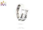 Steel Color 5g Engraving Words Personalized Jewelry Ring