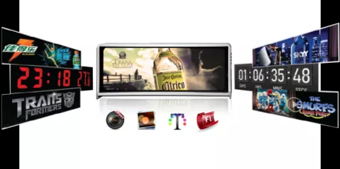 4G Car Vehicle Double Display Taxi Roof LED Display Advertising Signs P5 Led Module Screen
