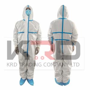 China Antivirus Medical Disposable coverall Protective Clothing CE certificate suit wholesale