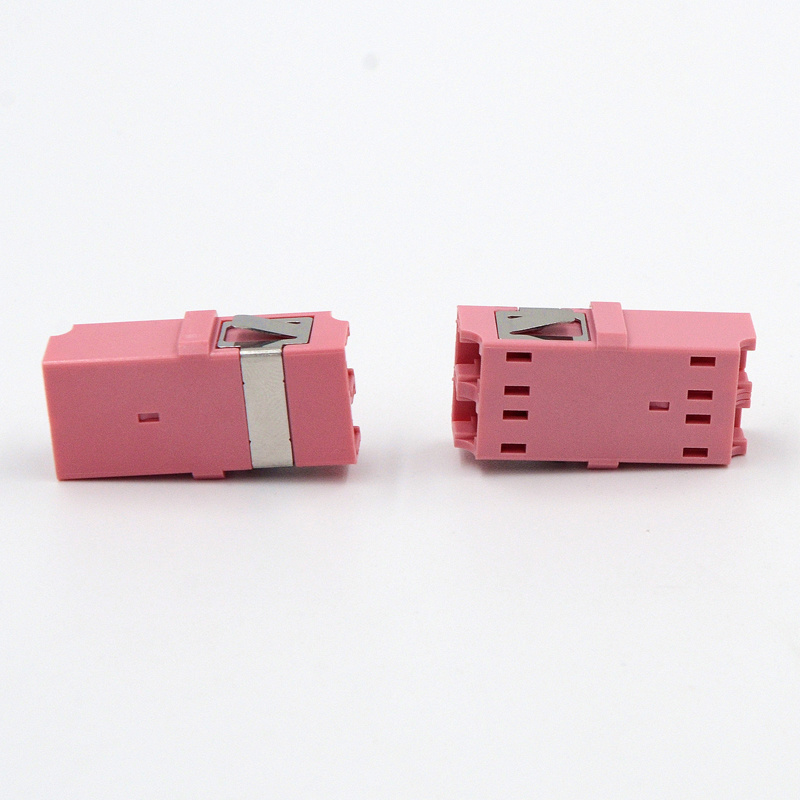 High Quality LC Upc to LC Upc Duplex Om4 Fiber Optic Adapter with Flange for FTTH Communication