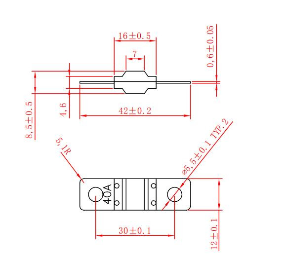 Bolt Down ANS Automotive Micro Fuses 30A 40A 50A 60A 70A 80 100A 125A 150A 32V