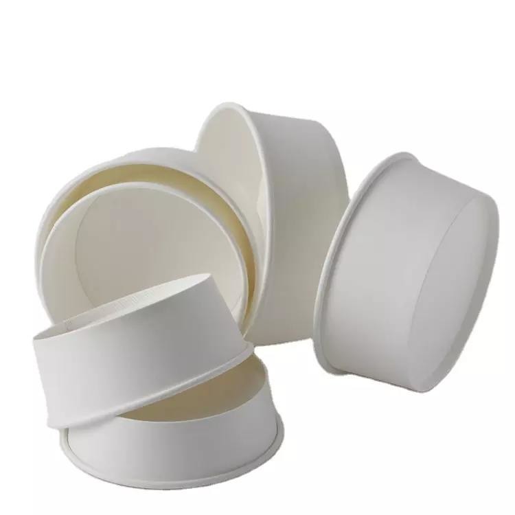 22oz Newest Design Custom Logo Lunch Bowl White Soup Paper Take Away Bowls Food Container Paper Craft Bowl