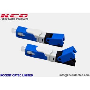 China UPC Blue Fiber Optic Fast Connector OFC Single Mode SM ESC250D 0.2dB Insertion Loss wholesale