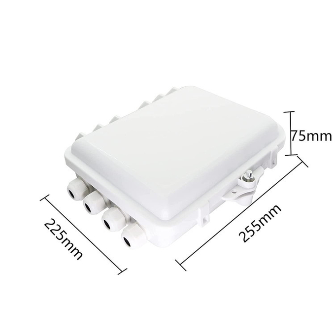 SC 1x8 PLC Fiber Optic Splitter Box IP65 12Cores Wall Mounted