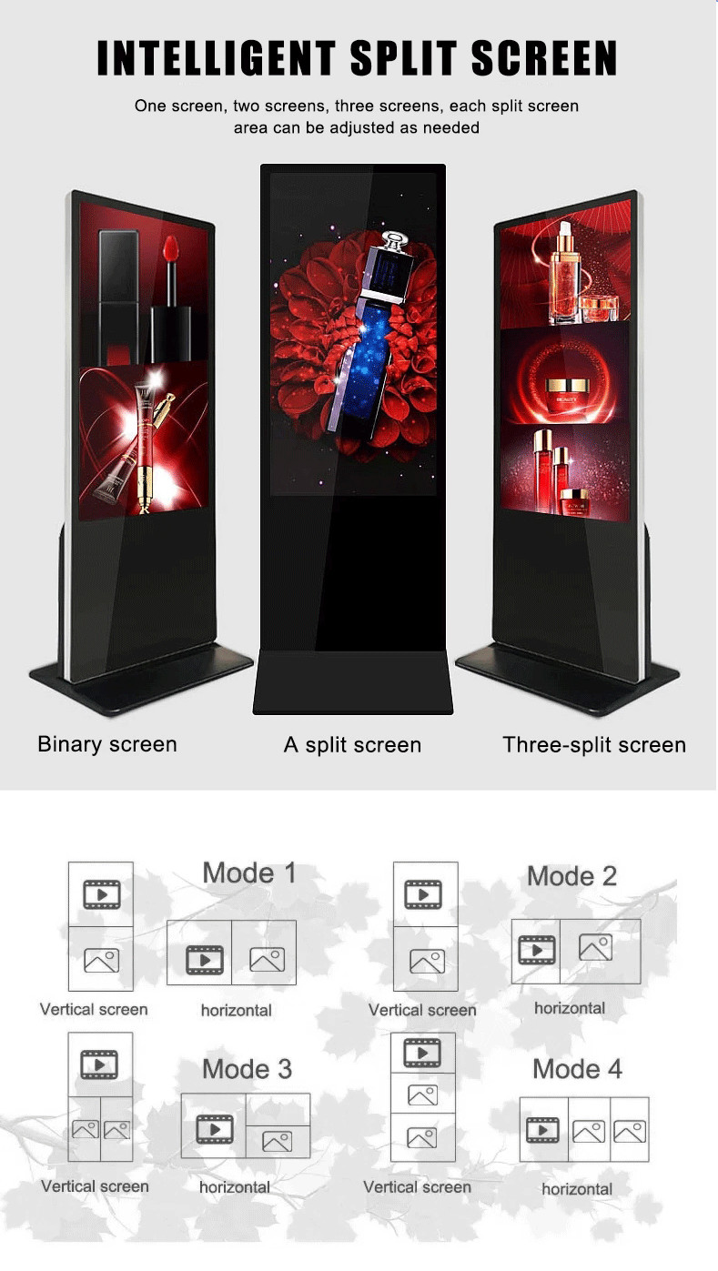 Waterproof High Definition Freestanding Digital Screen LED Advertising Machine
