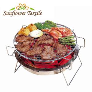 China 30x20cm Stainless Steel Barbecue Charcoal Grill Round Mini Folding wholesale
