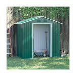 Steel Double Sliding Door Storage Shed AJUNION Metal Garden Shed Tool House for