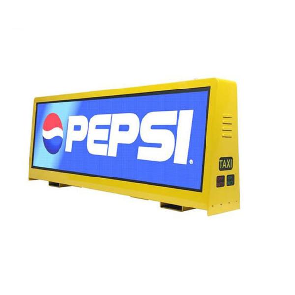 Double Side Taxi LED Advertising Sign , Video Top Taxi Roof LED Display 5mm