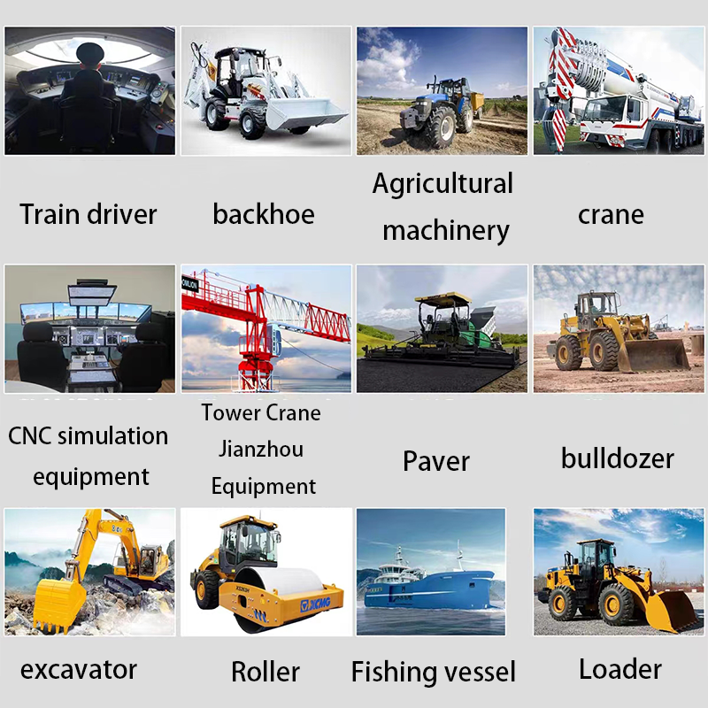 Heavy Duty Bulldozer Hooker Conversion Excavator Seat Assembly with Shock Absorbing