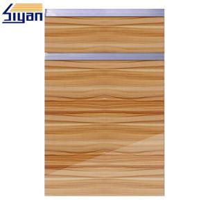 China Replacement High Gloss Kitchen Cabinets Doors Vinyl Pressed MDF Panels wholesale
