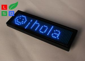 China Rechargable Blue Red Yellow Programmable LED Name Badge Sign In Worldwide Languages wholesale