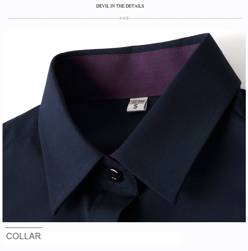Solid Pattern Breathable 100% Cotton Long Sleeve Formal Dress Shirt for Men and Women