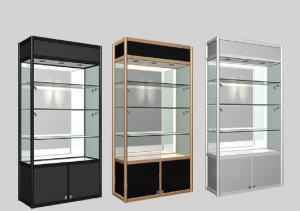 China Fashion Metal Jewellery Display Cabinet , Durable MQ-030 Tall Glass Display Cabinet wholesale