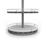 Customized Round Fashion Style Wine Display Rack Sparkling Beverage Metal