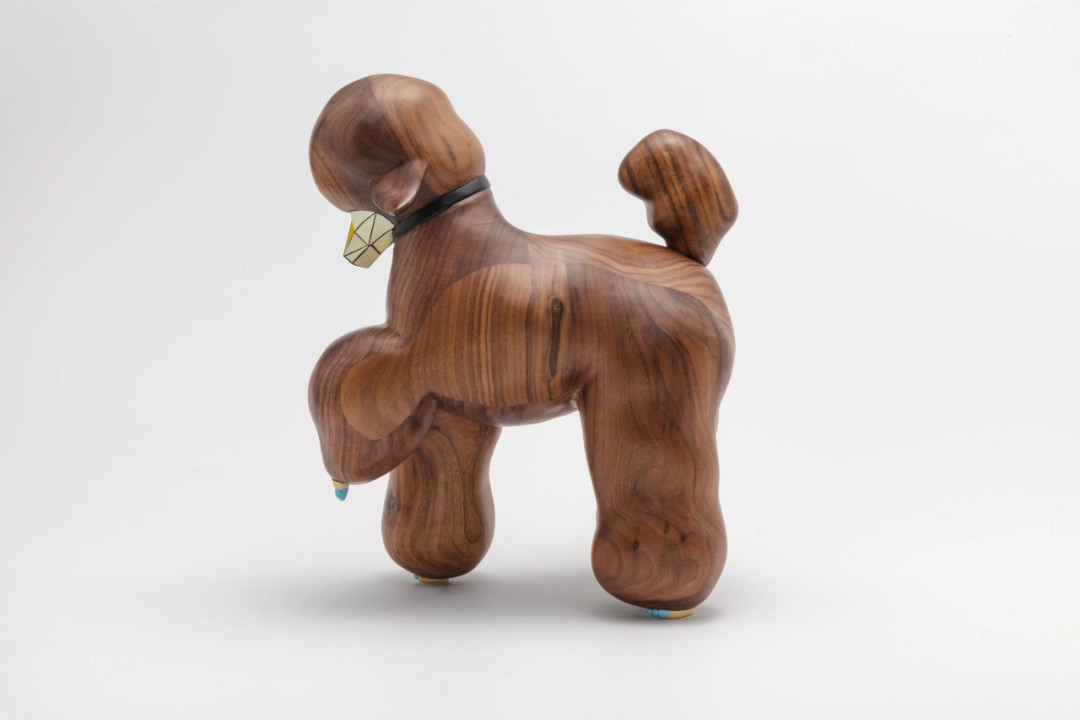 OEM ODM Wooden Dog Sculpture Puppet For Furnishing Articles