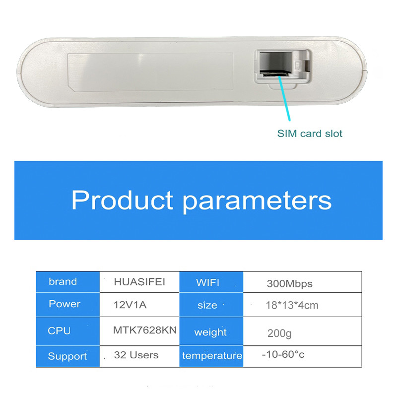 300Mbps Sim Card 4g Lte Router LAN Port MT7628KN For PC / Phone