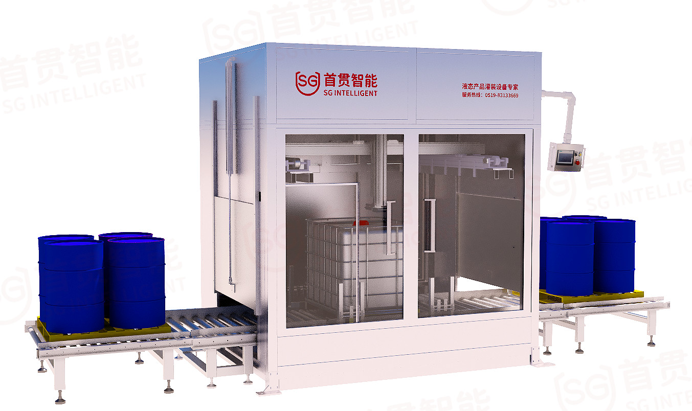 Semi Automatic Explosion Proof Filling Machine For Filling 200L Phosphoric Acid / Curing Agent / Liquid Coating