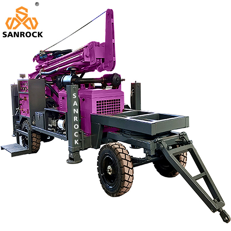 Water Well Drilling Trailer Deep 300m Water Well Borehole Drilling Rig Portable Well Drilling Rig