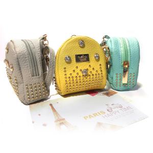 China CE Yellow Coach Coin Purse Keychain , 9cm Womens Wallet Keychain wholesale