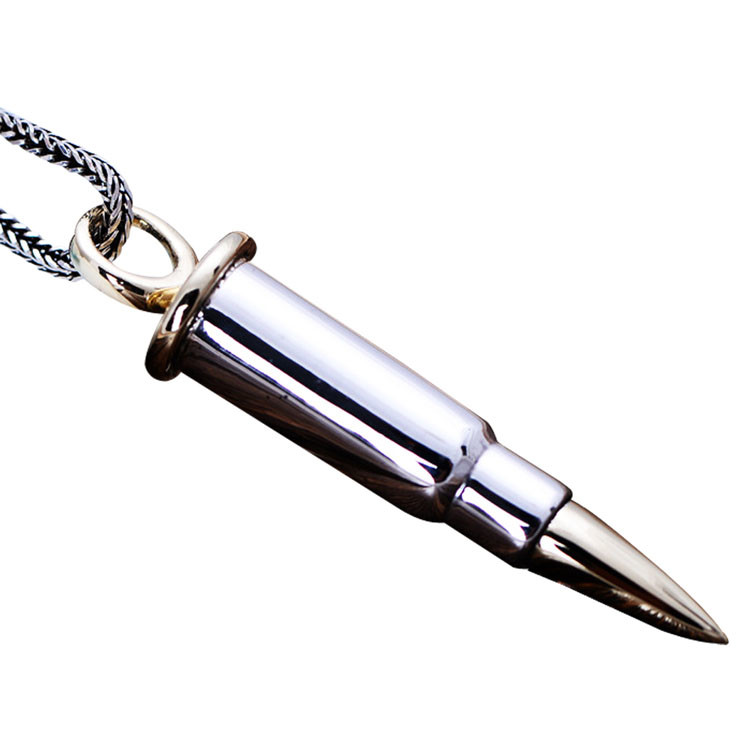 Sterling Silver Men Necklace with Pendant and Wheat Chain(XH052884W)