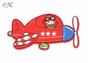 China Event Theme Embroidery Badges Aeroplane Aircraft Embroidery Clothing Patches wholesale