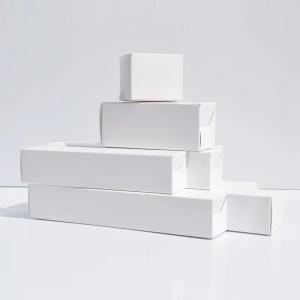 China Hot Stamp Small White Shipping Boxes Craft Paper Jewelry Boxes ODM OEM wholesale