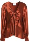 Fall Clothing Ropa Mujer Satin Long Sleeve Blouse For Women Ladies