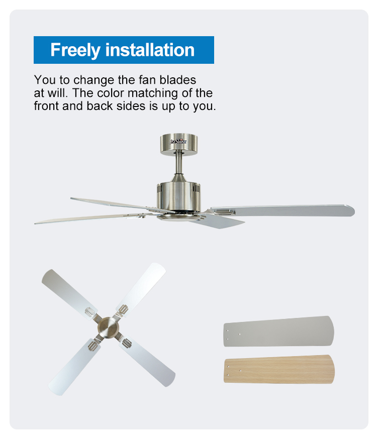1stshine Ceiling Fan Timer 220V AC 3 Speeds Wall Control Low Noise for Rustic Style