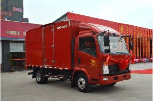 China 4.2m Van Truck Cab Flatbed Dump Truck 3 SETS Horse Power 109 HP RED COLOR wholesale