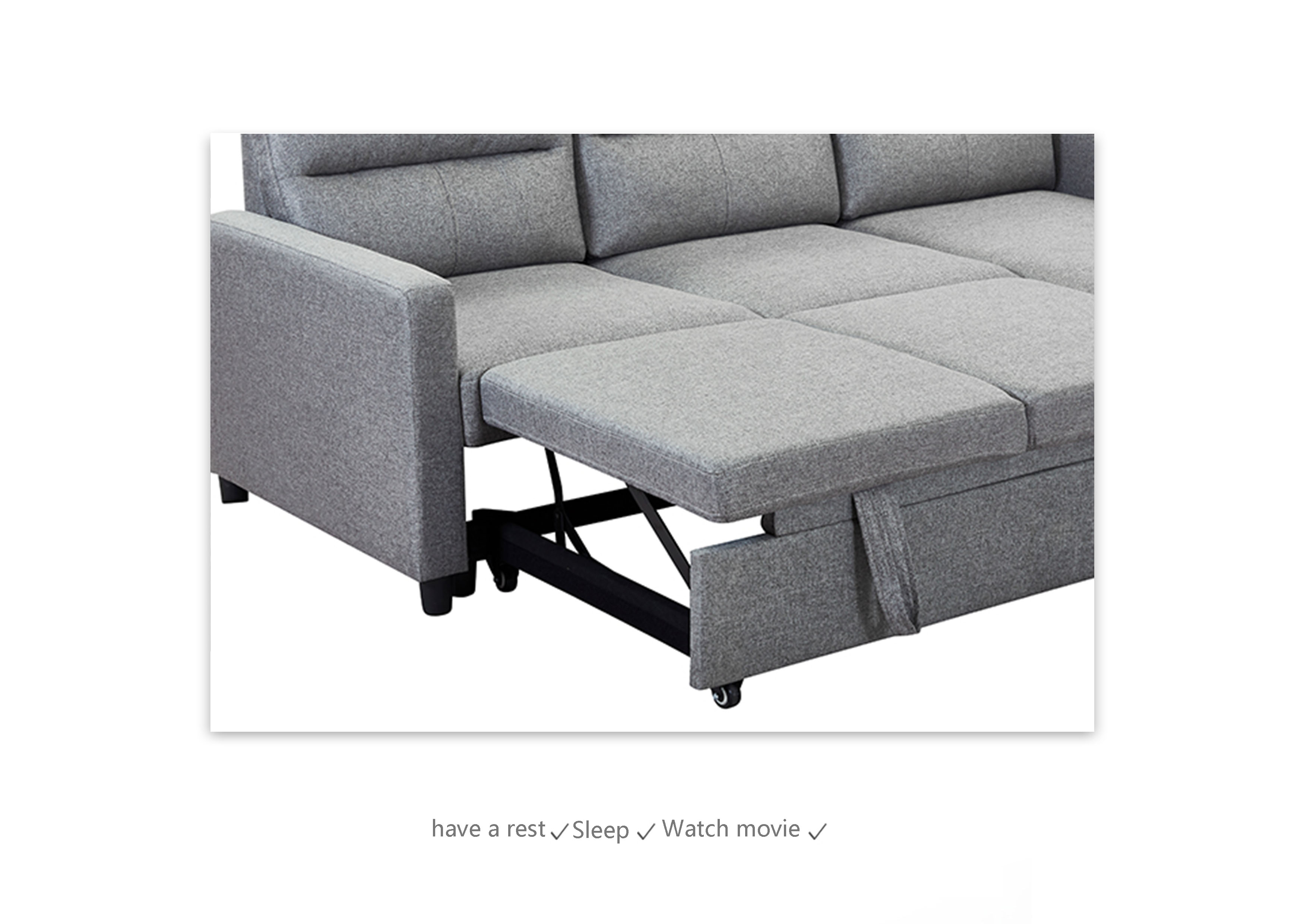 19837 GOITALIA CARA Sofa Home Use Lounge Couch Cum Bed Furniture wWith Storage Sofa Bed