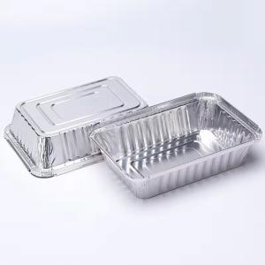 China Container Box Tray Aluminum Lid Rectangle Travel Aluminum Foil Container wholesale