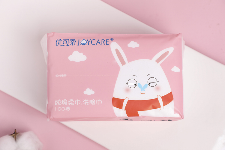 White Facial Cotton Tissue , Fine Fluffy Facial Tissues Non Fluorescent Multipurpose