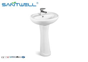 China Fashion bathroom sanitary ware ceramic pedestal basin CE Certification wholesale