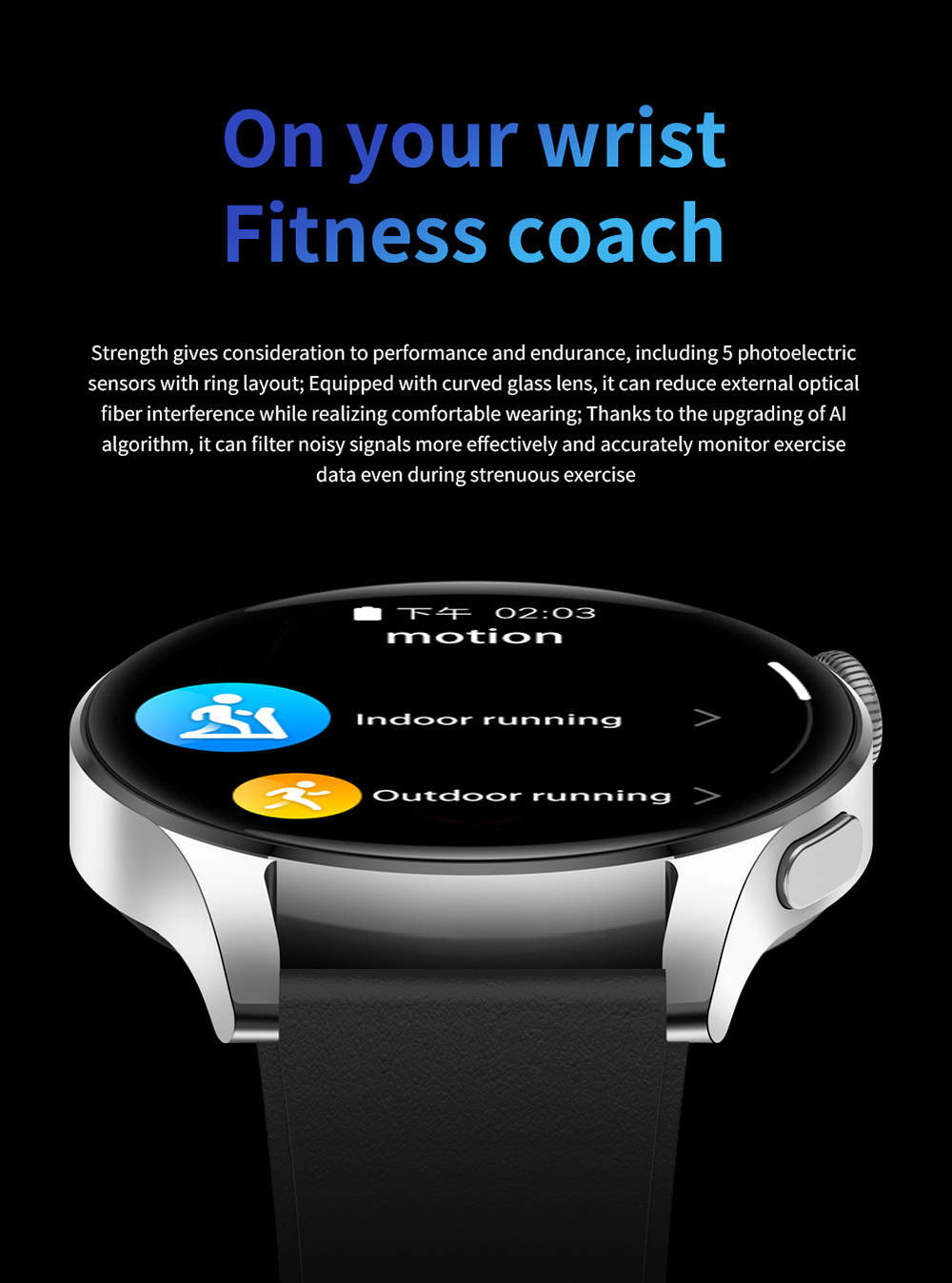 Continuous Heart Rate Smartwatch Bracelet 200mAH Wristband Fitness Running Track
