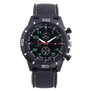 China OEM 46mm Mens Silicone Strap Watch 3BAR Quartz Silicone Watch wholesale