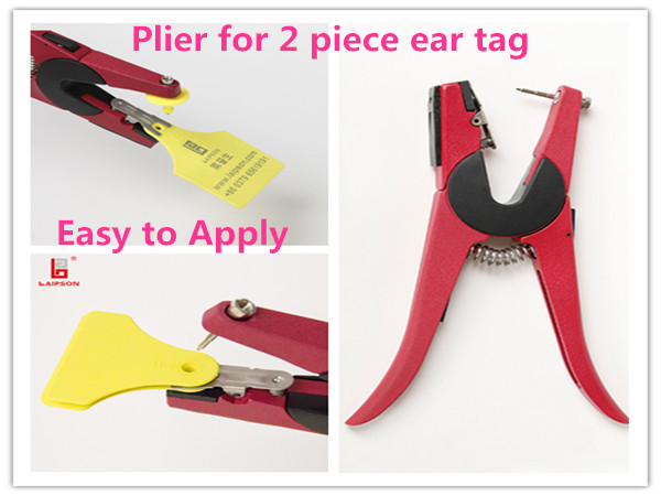 Stainless Aluminium Alloy Ear Tag Applicator Comfortable Handle For Sheep Cattle