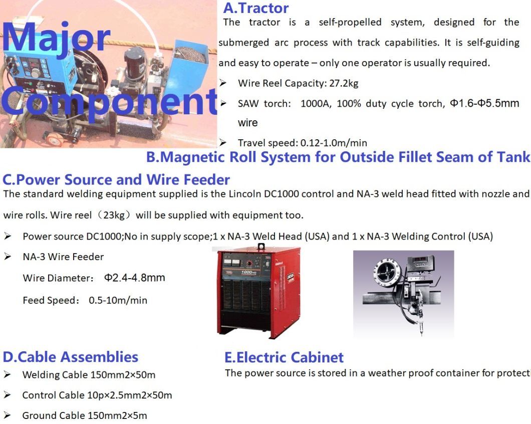 Tractor Welding Machine for Tank Base Plate for Sale