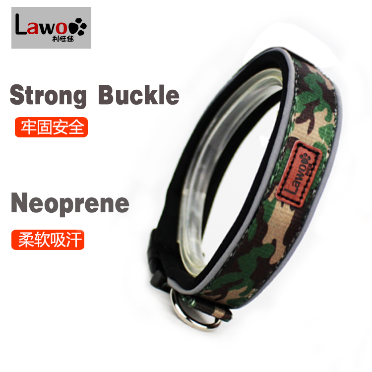 Luxury Pattern Reflective Big Nylon Dog Collars Products Pet Accessories Custom Dog Collar