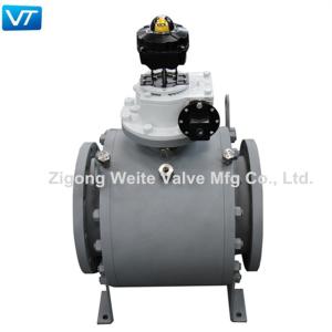 China Electric Forged Steel Trunnion Ball Valve ASME B 16.10 Class 150 To Class 2500 wholesale