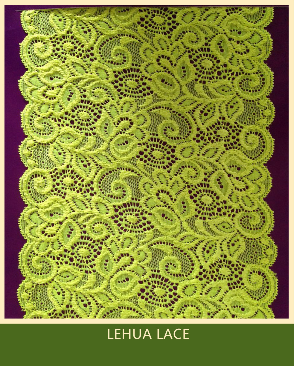 Hot Selling and nice quality Nylon Spandex Stretchy Brazil Lace from China