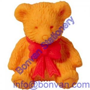 China teddy bear eraser,3D bear eraser,kids toy gift bear eraser wholesale